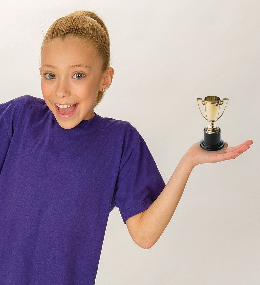 Novelty trophy for individual student recognition