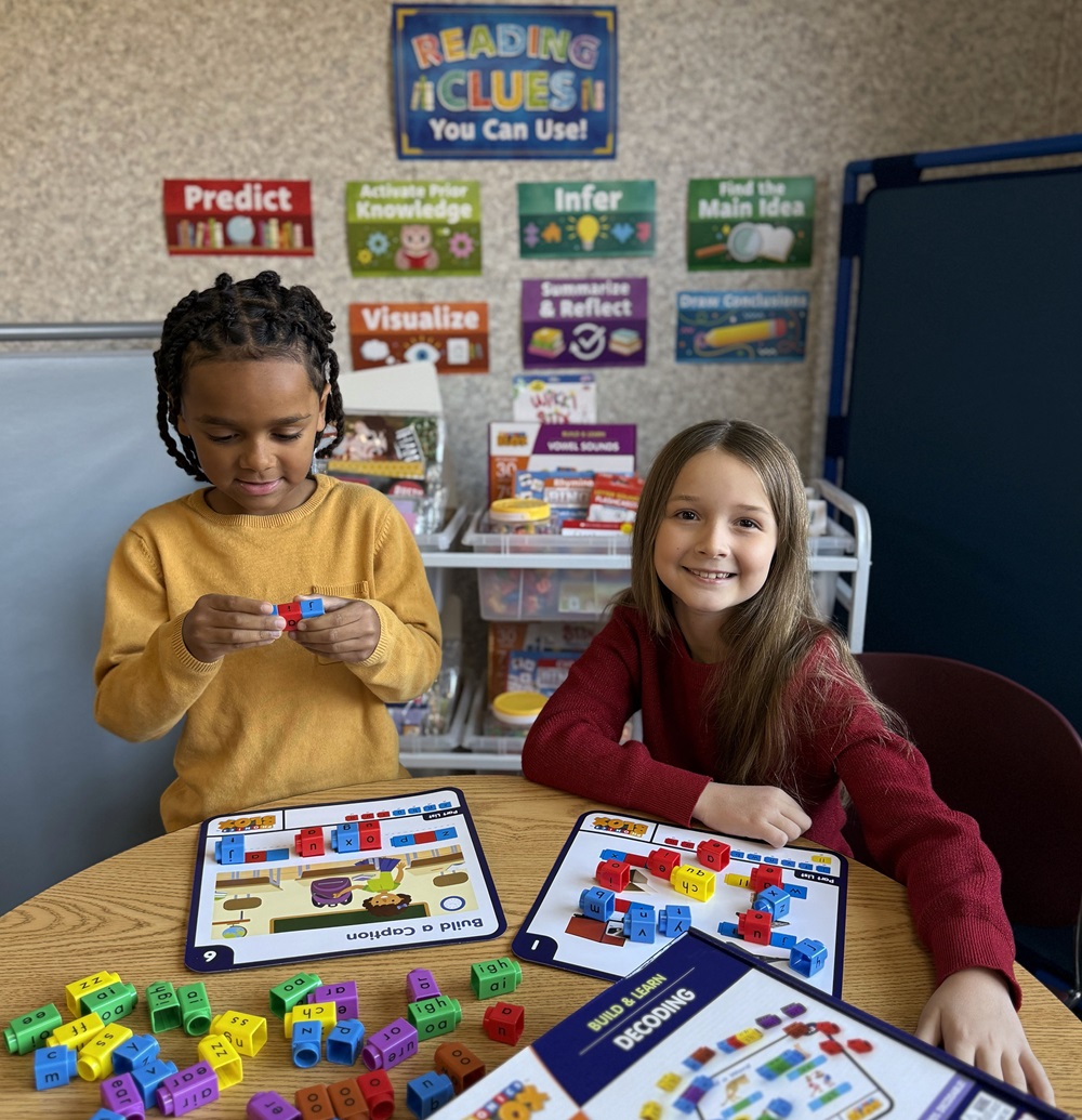 Students reading together