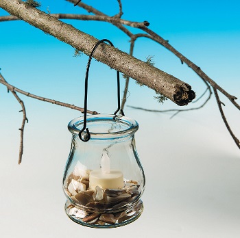 hanging glass jar